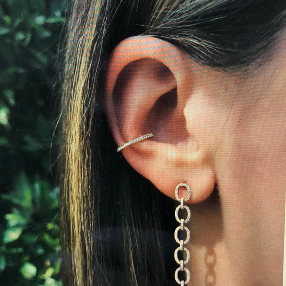 EF Collection Jewelry - EF Collection diamond yellow gold ear cuff